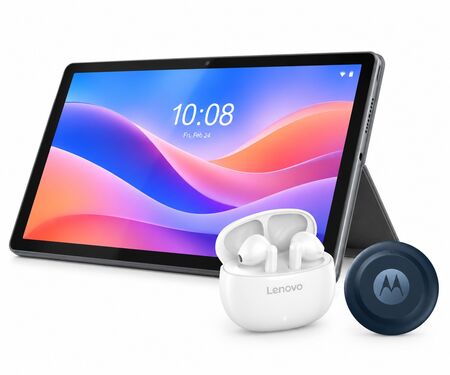 COMBOX3:TABLET LENOVO C/FUNDA+AURICULARES-LENOVO+LOCALIZADOR MOTOROLA TAG 