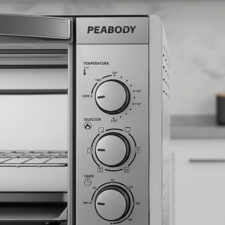 Horno Eléctrico 54 Lts Peabody Pe-he55s Conveccion 2200w Luz - Vista 4