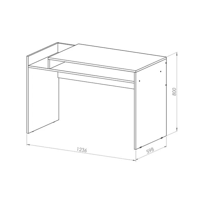 Escritorio DIELFE Con Guardado Roble Emg120 - Vista 5