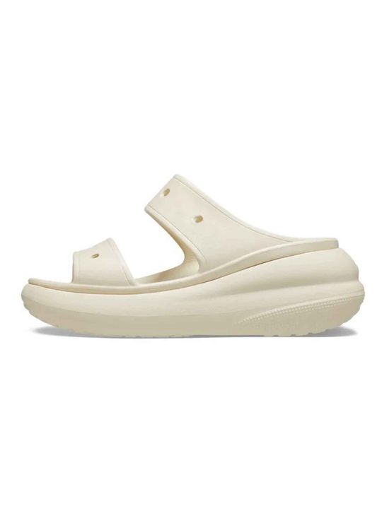 Sandalias Crocs Classic Crush Unisex Moda Beige - Vista 2