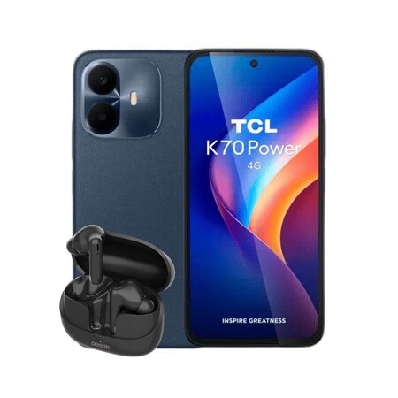 Combo TCL K70 Power 4+256GB Nebula Blue + Auriculares TWS Dekkin