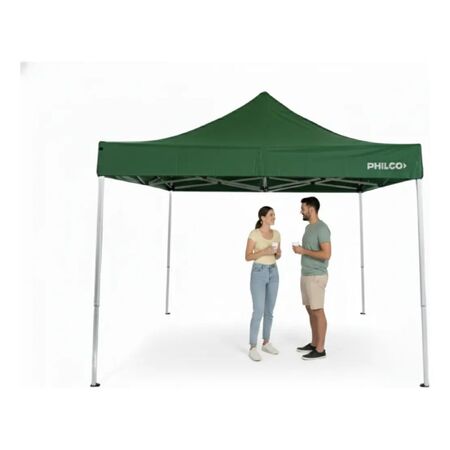 Gazebo Autoarmable Plegable Philco 3x3 Verde Aluminio GAP3X3GAP