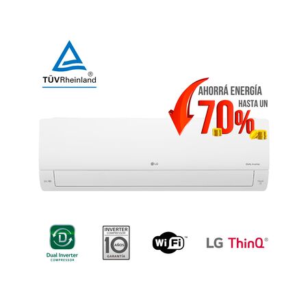 Aire Acondicionado Lg Inverter Wifi 6450w Dual Cool S4-W24k231e
