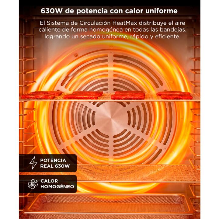 Deshidratador de Alimentos Cuk By Gadnic 12 Bandejas Desmontables 630W Display Digital - Vista 5