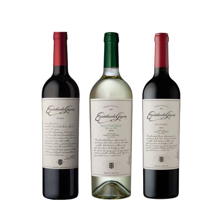 Set Vinos Combinados Escorihuela Gascon Seleccion x 3 Con Estuche