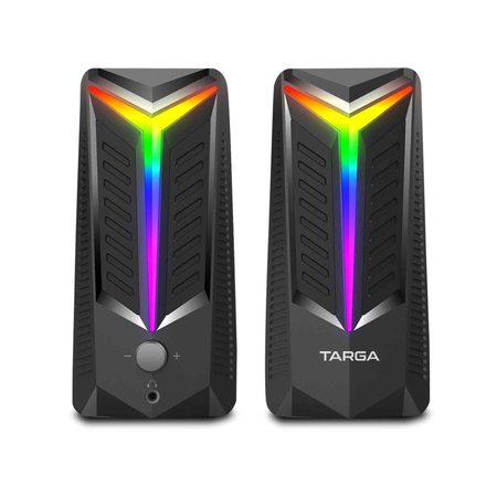 Parlantes PC Gamer TARGA Alpha-X USB Led RGB Stereo 16W RMS