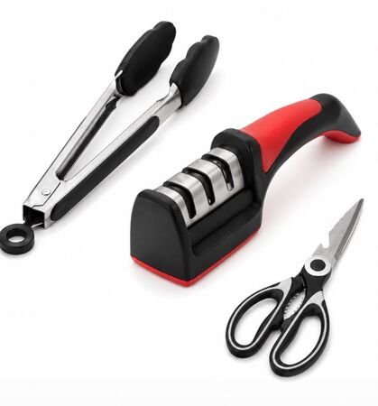 Afilador de cuchillo + tijera multifuncion+ pinza