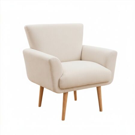 Sillon matera Klyara color crema claro