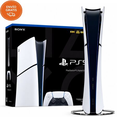 Sony PlayStation 5 Digital Edition 825GB Slim + 2 Joysticks DualSense Originales