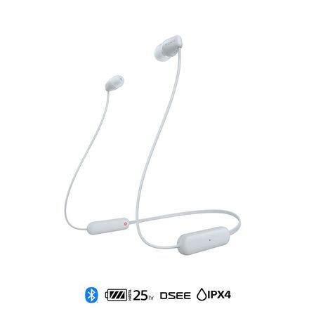 Auriculares Bluetooth Inalambricos In Ear Sony WI-C100 Blanco