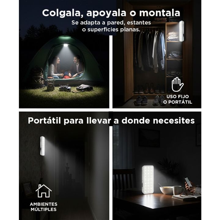 Luz de Emergencia Gadnic Tools 30L 6500k - Vista 5