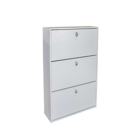 Zapatero 3 Cajones Platinum Blanco Veta