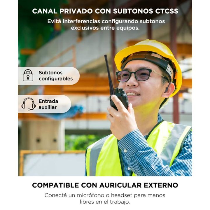 Handy Gadnic WK99U 5w 16CH UHF Hasta 10km + Manos Libres - Vista 3