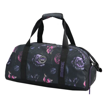Bolso Narita Kossok - Reforzado - Deportivo Negro/Fucsia/Lila Estampado