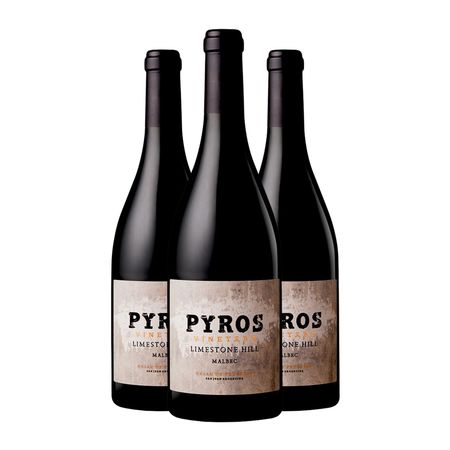 Vino Tinto Pyros Limestone Hill Malbec 750 ml Caja x 3