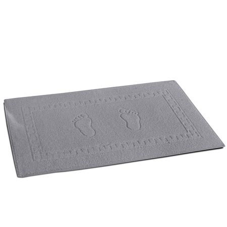 Toalla de pies para baño felpada 45 x 70 color Gris Stone Espácity