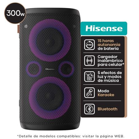 Parlante bluetooth Hisense HP100 Party Rocker One 300W