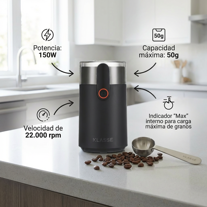 Molinillo de café nueces y especias Klasse. Cuchillas Acero inoxidable (KS2600) - Vista 3