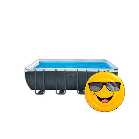 Combo Pileta Intex 549x274x132 + Colchoneta Isla Emoticon 2 Pers
