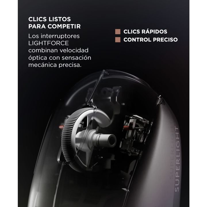 Mouse Inalámbrico Lightspeed Logitech PRO X Superlight 2 SE Negro Para Gaming Sensor - Vista 4