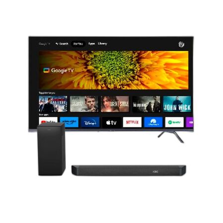 Combo Smart TV BGH 50" 4K LED HDR10 Google TV + Barra Sonido Philips 240W