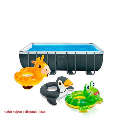 Combo Pileta Intex 17203L 549x274x132 + Aro Flotador Animal