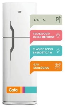 Heladera con freezer Gafa HGF388AFB Blanca 374lts