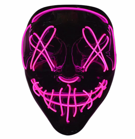 Máscara de Fiesta Rosa Gadnic Halloween Luces Led