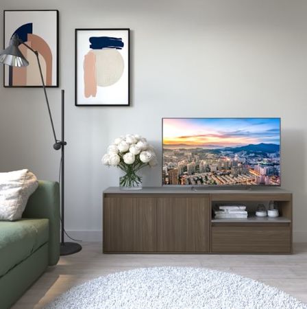 Rack Tv Mueble Para Tv Tables 4027 154cm Nogal Gris
