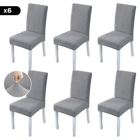 Funda Rieti Cubre Silla Calidad Premium Pack x6 Unidades (Gris claro)
