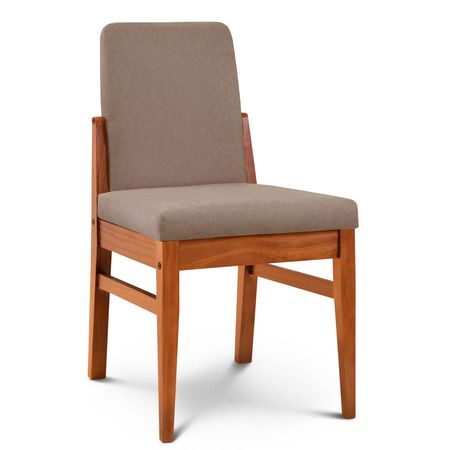 Silla de Comedor Baku Tapizado Sunny Mustang lustre Cedro Espacity