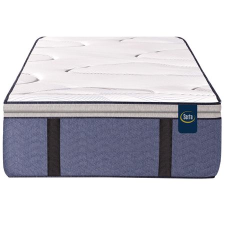 Colchon de Resorte Pocket Serta Pensilvania 1 Plaza y Media 90x 190cm con Pillow Premium de Espuma Inteligente Viscoelastica Tela Tejido de Punto Matelasseado