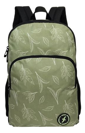 Mochila Kossok Cuzco Ultra Liviana Reforzada Urbana Verde/Hojas