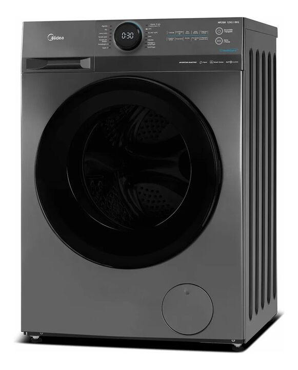 Lavasecarropas Automático Midea Lunar Inverter 12 kg Titanium Wifi MF200D120B/T-A1 - Vista 3