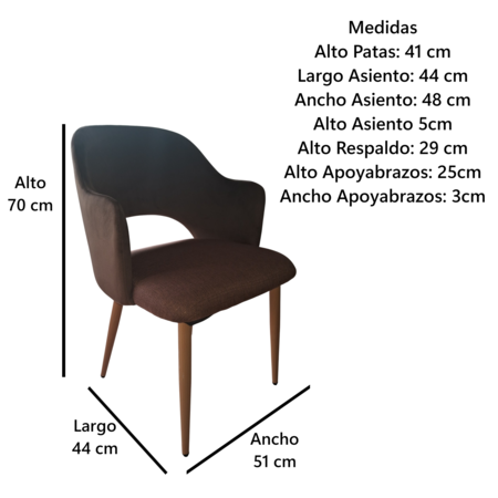 Sillon Tapizado Quality Plastic Panda Color Marron