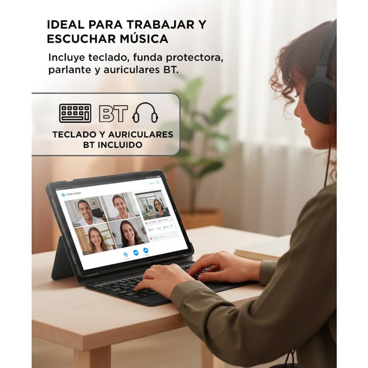 Tablet Gadnic 10.36" RAM 4GB Almacenamiento 64GB Android 10 Qualcomm Snapdragon 615 WiFi Bluetooth USB C - Vista 6