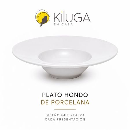 Plato Hondo Gourmet Porcelana pasta risotto Profundo 30.5 cm