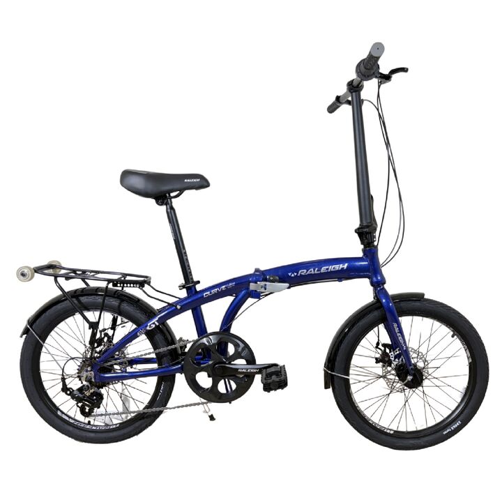 Bicicleta Plegable Raleigh Curve / Azul / Cuadro de aluminio / Frenos a disco mecanico / 6Vel. / Rodado 20". - Vista 1