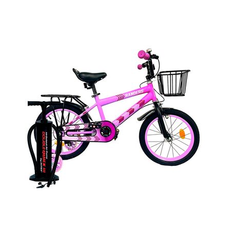 Combo Bicicleta Randers Rodado 16 Lila + Inflador Intex Double Quick III