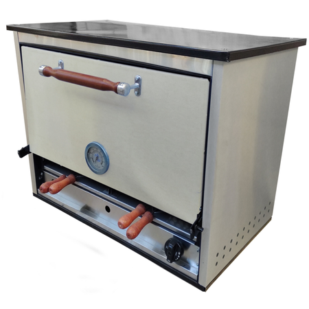 Horno Pizzero Eg 6 Moldes Carlitero Tostador Plateado