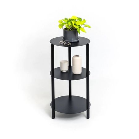 Mesita Auxiliar Iron 3 Pisos DS Home 77 x 36 cm Negro
