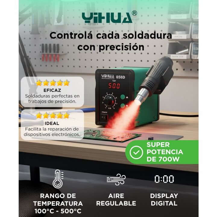 Estacion De Soldado Yihua 858D Profesional - Vista 2