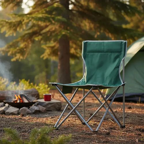 Silla Director Plegable Camping North Pak 7844 Verde - Vista 8