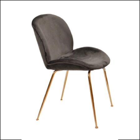 Silla Beetle Gris Oscuro con Base Dorada S-28/GO