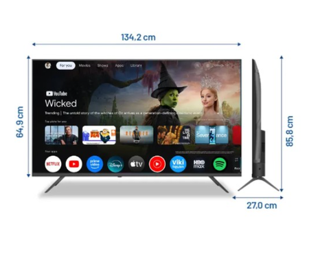 BGH LED 60" B-6026US7G GOOGLE TV UHD 4K HDMI USB TDA