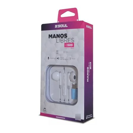 AURICULAR SOUL M.L.STEREO S589 TYPE-C C/CORTE BLANCO