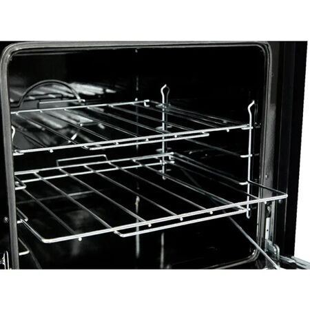 Cocina Florencia Negra 56cm Luz Encendido Timer Reja de Fundicion 5547
