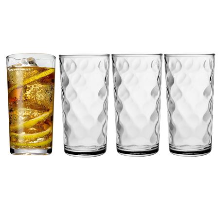 Set X 4 Vasos Vidrio Tragos Agua Licuado Jugo Pasabahce