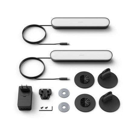 Philips Hue Play - Kit Base 2 Luminarias + Fuente (La Fuente Admite hasta 3 Luminarias)  (915005733901)