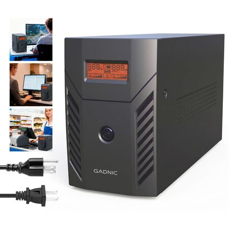 UPS Estabilizador Tensión Gadnic 2000VA 1200W 220V LCD 4 salidas bateria 24V